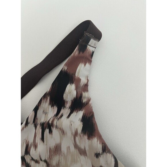 Aerie | OFFLINE Shine Strappy Back Sports Bra in Coco Cream Brown Print Large - Picture 7 of 13